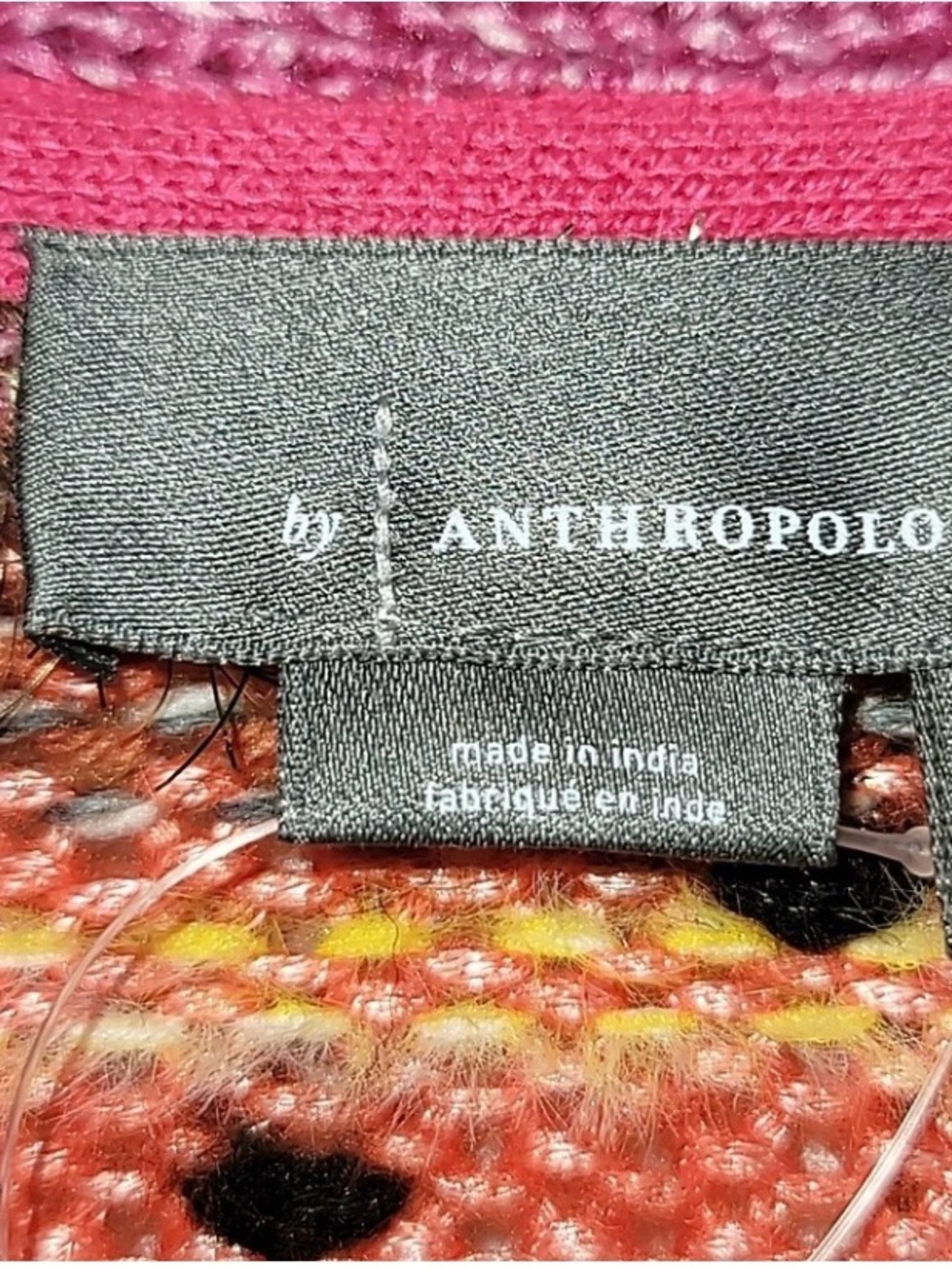 Anthropologie Pink Multi-Color Long Open Cardigan Juliette - Picture 2 of 9